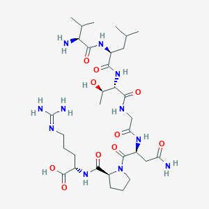 molecular formula C32H57N11O10 B15408652 L-Valyl-L-leucyl-L-threonylglycyl-L-asparaginyl-L-prolyl-N~5~-(diaminomethylidene)-L-ornithine CAS No. 561324-21-8