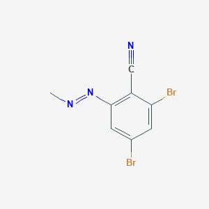 molecular formula C8H5Br2N3 B15408697 Benzonitrile, 2,4-dibromo-6-(methylazo)- CAS No. 832077-14-2