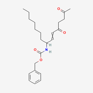 molecular formula C23H33NO4 B15408705 Benzyl (2,5-dioxopentadec-6-en-8-yl)carbamate CAS No. 830335-31-4