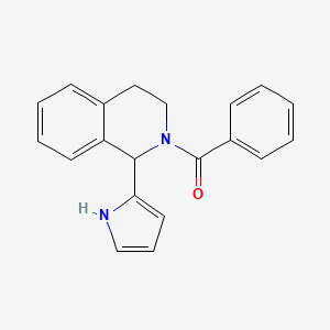 molecular formula C20H18N2O B15408837 Phenyl[1-(1H-pyrrol-2-yl)-3,4-dihydroisoquinolin-2(1H)-yl]methanone CAS No. 827320-78-5