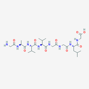 molecular formula C27H48N8O9 B15408860 Glycyl-L-alanyl-L-valyl-L-valylglycylglycyl-L-leucylglycine CAS No. 827025-68-3