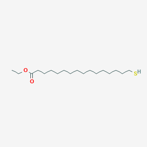 molecular formula C18H36O2S B15408866 Ethyl 16-sulfanylhexadecanoate CAS No. 532985-01-6