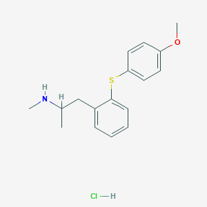 molecular formula C17H22ClNOS B154089 N-Methyl-1-(2-(4-methoxyphenylthio)phenyl)-2-propylamine hydrochloride CAS No. 128959-25-1