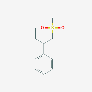 molecular formula C11H14O2S B15408918 Benzene, [1-[(methylsulfonyl)methyl]-2-propenyl]- CAS No. 631898-71-0