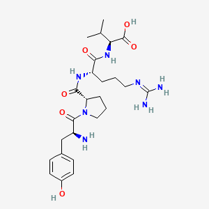 molecular formula C25H39N7O6 B15408945 L-Tyrosyl-L-prolyl-N~5~-(diaminomethylidene)-L-ornithyl-L-valine CAS No. 832743-63-2