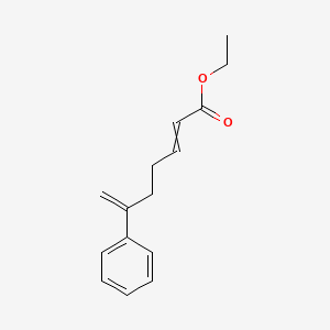 molecular formula C15H18O2 B15409036 Ethyl 6-phenylhepta-2,6-dienoate CAS No. 830345-50-1