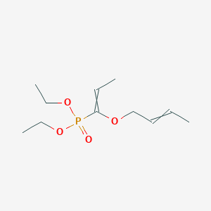 molecular formula C11H21O4P B15409078 Diethyl {1-[(but-2-en-1-yl)oxy]prop-1-en-1-yl}phosphonate CAS No. 775344-98-4