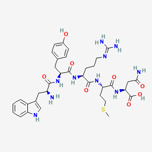 molecular formula C35H48N10O8S B15409127 L-Tryptophyl-L-tyrosyl-N~5~-(diaminomethylidene)-L-ornithyl-L-methionyl-L-asparagine CAS No. 827301-52-0