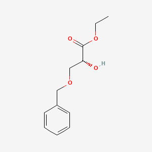 molecular formula C12H16O4 B15409181 Propanoic acid, 2-hydroxy-3-(phenylmethoxy)-, ethyl ester, (2R)- CAS No. 577796-23-7