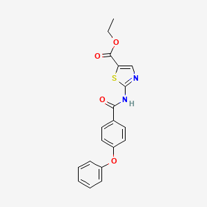 molecular formula C19H16N2O4S B15409238 Ethyl 2-(4-phenoxybenzamido)-1,3-thiazole-5-carboxylate CAS No. 827038-81-3