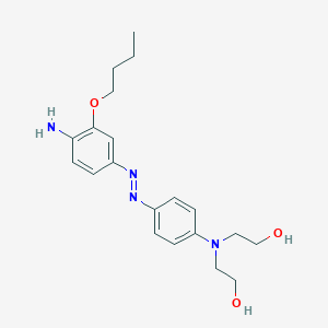 molecular formula C20H28N4O3 B154093 4-((4-Amino-3-n-butoxyphenyl)azo)-N,N-bis(2-hydroxyethyl)aniline CAS No. 126335-39-5