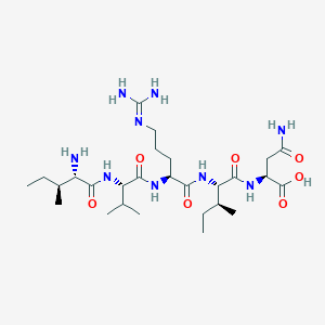 molecular formula C27H51N9O7 B15409339 L-Isoleucyl-L-valyl-N~5~-(diaminomethylidene)-L-ornithyl-L-isoleucyl-L-asparagine CAS No. 557744-78-2