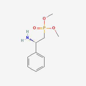 molecular formula C10H16NO3P B15409367 Phosphonic acid, [(2S)-2-amino-2-phenylethyl]-, dimethyl ester CAS No. 827320-91-2
