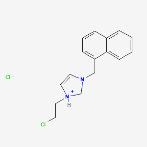 molecular formula C16H18Cl2N2 B15409373 1-(2-Chloroethyl)-3-[(naphthalen-1-yl)methyl]-2,3-dihydro-1H-imidazol-1-ium chloride CAS No. 823803-15-2