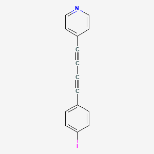 molecular formula C15H8IN B15409442 Pyridine, 4-[4-(4-iodophenyl)-1,3-butadiynyl]- CAS No. 630104-29-9