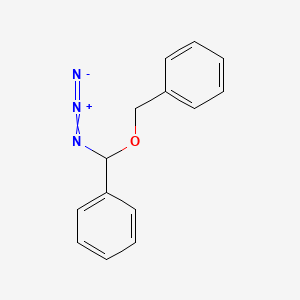 molecular formula C14H13N3O B15409446 Benzene, [azido(phenylmethoxy)methyl]- CAS No. 827032-56-4