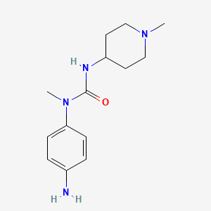 molecular formula C14H22N4O B15409465 N-(4-Aminophenyl)-N-methyl-N'-(1-methylpiperidin-4-yl)urea CAS No. 652140-36-8