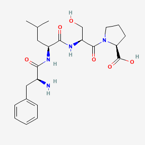 molecular formula C23H34N4O6 B15409487 L-Phenylalanyl-L-leucyl-L-seryl-L-proline CAS No. 613670-28-3