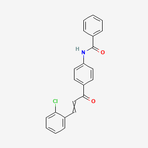 molecular formula C22H16ClNO2 B15409492 N-{4-[3-(2-Chlorophenyl)acryloyl]phenyl}benzamide CAS No. 531492-67-8