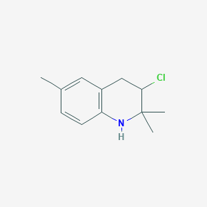 molecular formula C12H16ClN B15409507 Quinoline, 3-chloro-1,2,3,4-tetrahydro-2,2,6-trimethyl- CAS No. 828939-17-9