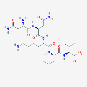 molecular formula C25H46N8O8 B15409532 L-Asparaginyl-L-asparaginyl-L-lysyl-L-leucyl-L-valine CAS No. 828932-69-0