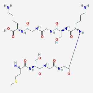 molecular formula C31H57N11O12S B15409535 L-Methionyl-L-serylglycylglycyl-L-lysyl-L-serylglycylglycyl-L-lysine CAS No. 627863-67-6