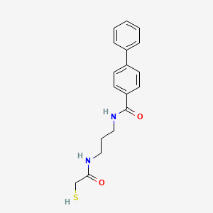 molecular formula C18H20N2O2S B15409547 N-[3-(2-Sulfanylacetamido)propyl][1,1'-biphenyl]-4-carboxamide CAS No. 828920-06-5