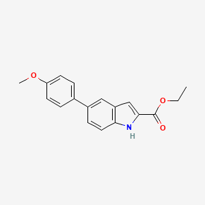 molecular formula C18H17NO3 B15409670 Ethyl 5-(4-methoxyphenyl)-1H-indole-2-carboxylate CAS No. 825623-46-9
