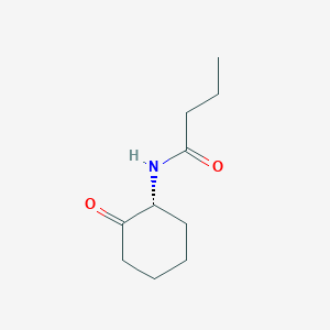molecular formula C10H17NO2 B15409683 Butanamide, N-[(1R)-2-oxocyclohexyl]- CAS No. 821801-00-7