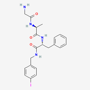 molecular formula C21H25IN4O3 B15409727 Glycyl-L-alanyl-N-[(4-iodophenyl)methyl]-D-phenylalaninamide CAS No. 824406-94-2