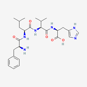 molecular formula C26H38N6O5 B15409768 L-Histidine, L-phenylalanyl-L-leucyl-L-valyl- CAS No. 574749-78-3