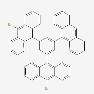 molecular formula C48H28Br2 B15409818 9,9'-[5-(Anthracen-9-yl)-1,3-phenylene]bis(10-bromoanthracene) CAS No. 813461-33-5