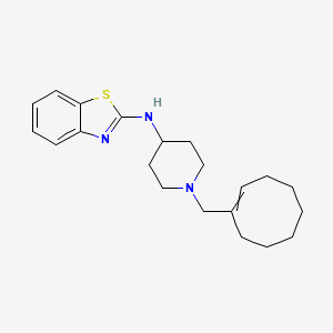molecular formula C21H29N3S B15410141 N-{1-[(Cyclooct-1-en-1-yl)methyl]piperidin-4-yl}-1,3-benzothiazol-2-amine CAS No. 824403-40-9