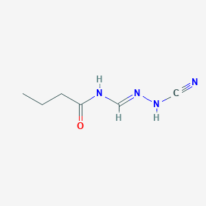 molecular formula C6H10N4O B15410186 N-[(E)-(cyanohydrazinylidene)methyl]butanamide 