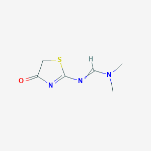 molecular formula C6H9N3OS B15410297 N,N-Dimethyl-N'-(4-oxo-4,5-dihydro-1,3-thiazol-2-yl)methanimidamide CAS No. 519137-37-2
