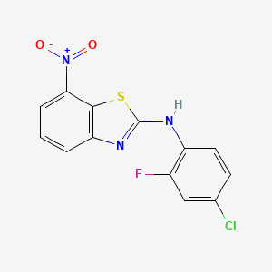 molecular formula C13H7ClFN3O2S B15410438 N-(4-Chloro-2-fluorophenyl)-7-nitro-1,3-benzothiazol-2-amine CAS No. 820101-88-0