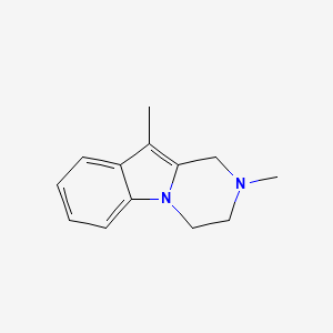 molecular formula C13H16N2 B15410474 Pyrazino[1,2-a]indole, 1,2,3,4-tetrahydro-2,10-dimethyl- CAS No. 561305-30-4