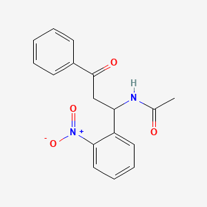 molecular formula C17H16N2O4 B15410577 N-[1-(2-Nitrophenyl)-3-oxo-3-phenylpropyl]acetamide CAS No. 571169-60-3