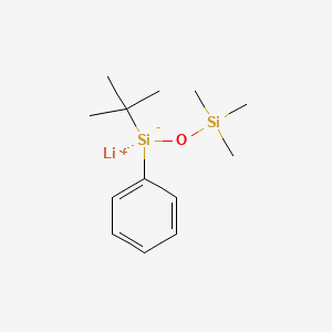 molecular formula C13H23LiOSi2 B15410684 lithium;tert-butyl-phenyl-trimethylsilyloxysilanide CAS No. 823207-27-8