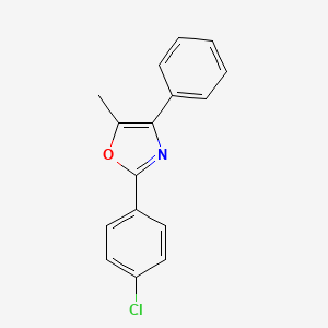 molecular formula C16H12ClNO B15410712 Oxazole, 2-(4-chlorophenyl)-5-methyl-4-phenyl- CAS No. 827303-03-7