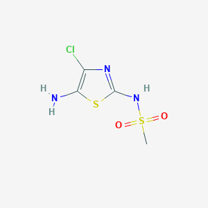 molecular formula C4H6ClN3O2S2 B15410790 Methanesulfonamide, N-(5-amino-4-chloro-2-thiazolyl)- CAS No. 828920-61-2