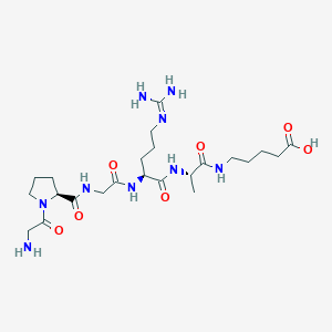 molecular formula C23H41N9O7 B15410844 Glycyl-L-prolylglycyl-N~5~-(diaminomethylidene)-L-ornithyl-N-(4-carboxybutyl)-L-alaninamide CAS No. 801240-84-6