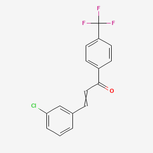 molecular formula C16H10ClF3O B15410850 3-(3-Chlorophenyl)-1-[4-(trifluoromethyl)phenyl]prop-2-en-1-one CAS No. 819792-53-5