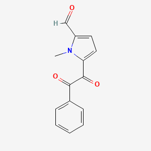 molecular formula C14H11NO3 B15411019 1H-Pyrrole-2-carboxaldehyde, 1-methyl-5-(oxophenylacetyl)- CAS No. 828923-10-0