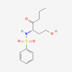 molecular formula C13H19NO4S B15411041 Benzenesulfonamide, N-[(1S)-1-(2-hydroxyethyl)-2-oxopentyl]- CAS No. 558481-14-4