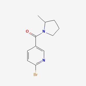 molecular formula C11H13BrN2O B15411047 Pyrrolidine, 1-[(6-bromo-3-pyridinyl)carbonyl]-2-methyl- CAS No. 613660-80-3