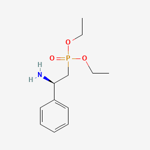 molecular formula C12H20NO3P B15411058 Phosphonic acid, [(2R)-2-amino-2-phenylethyl]-, diethyl ester CAS No. 827320-92-3