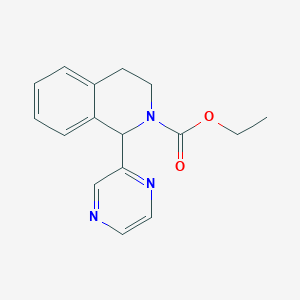 molecular formula C16H17N3O2 B15411071 Ethyl 1-(pyrazin-2-yl)-3,4-dihydroisoquinoline-2(1H)-carboxylate CAS No. 827320-86-5