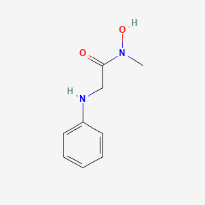 molecular formula C9H12N2O2 B15411110 Acetamide, N-hydroxy-N-methyl-2-(phenylamino)- CAS No. 549527-72-2