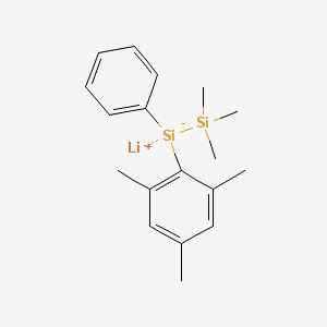 molecular formula C18H25LiSi2 B15411242 Lithium;phenyl-(2,4,6-trimethylphenyl)-trimethylsilylsilanide CAS No. 823207-43-8